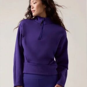 Athleta Altitude PolarTech 1/2 Zip Pullover / Purple / XS